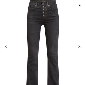 Veronica Beard Beverly Skinny Flare in Charcoal